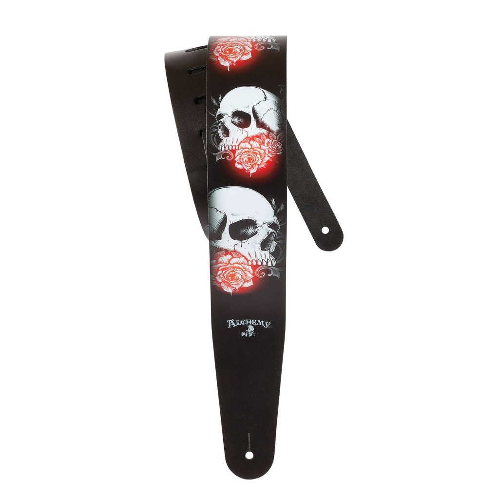 D'Addario Alchemy Leather Guitar Strap Luminous Rose
