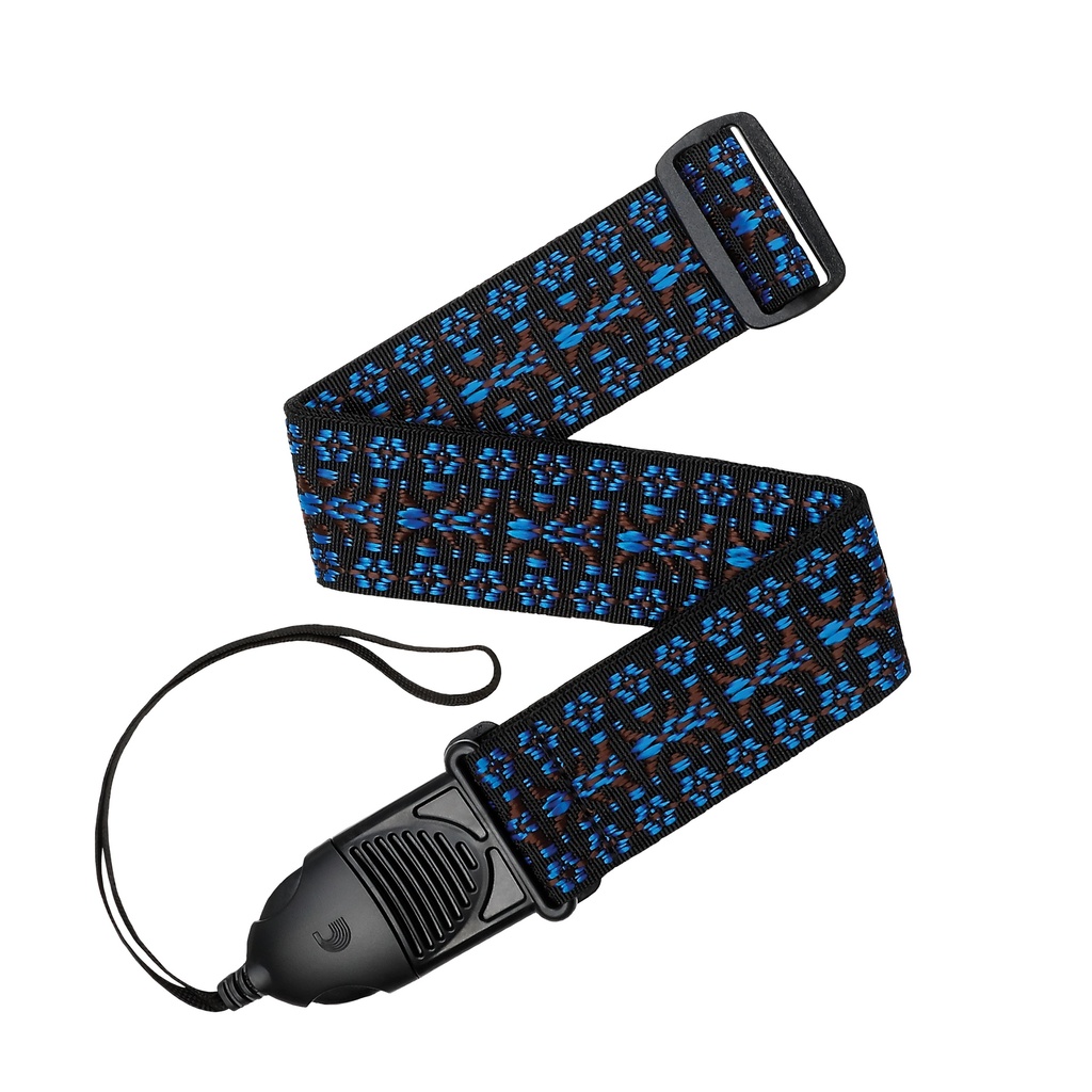D'Addario Acoustic Quick Release Guitar Strap Hootenanny Blue