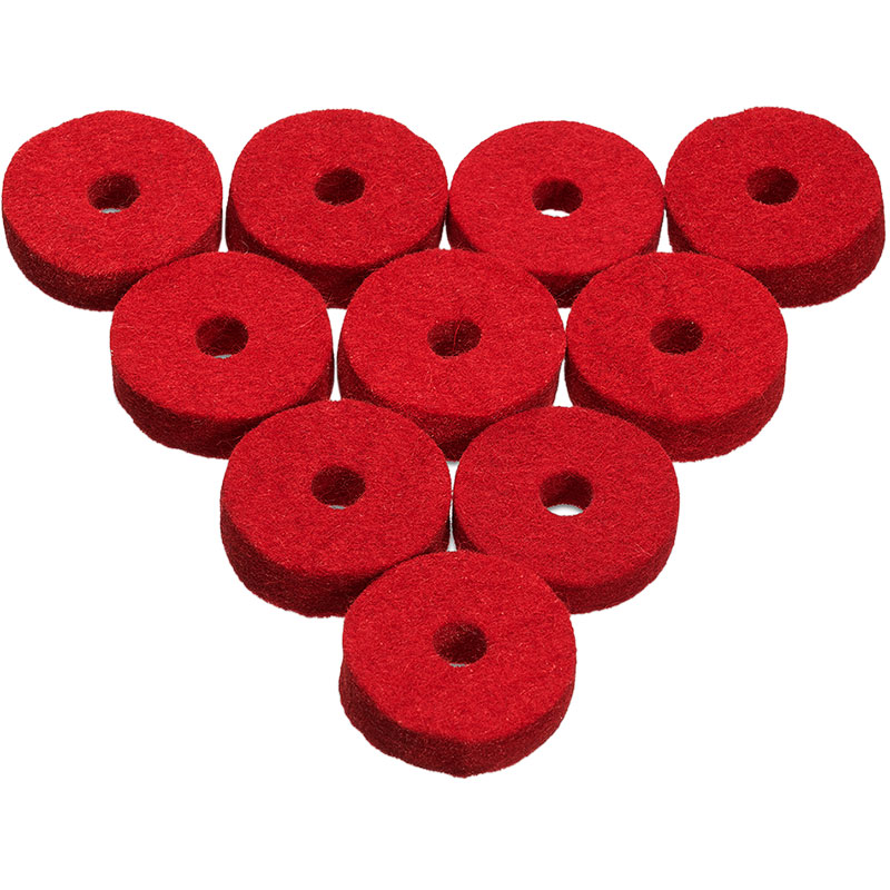 Ahead Cymbal Felts - Red - 10-Pack