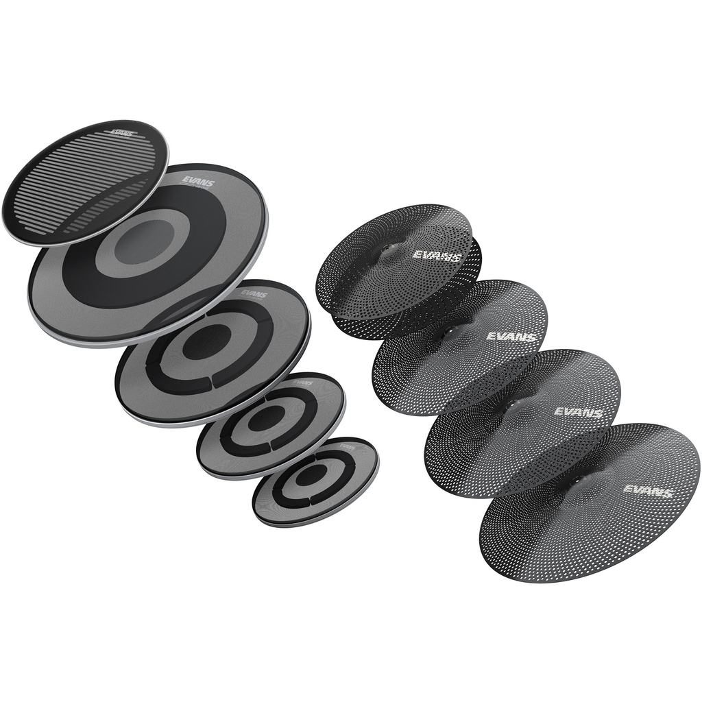 [ECPPB-DB1-R] Evans dB One 4-Piece Cymbal Box Set (14HH-16C-18C-20R) & Head Pack