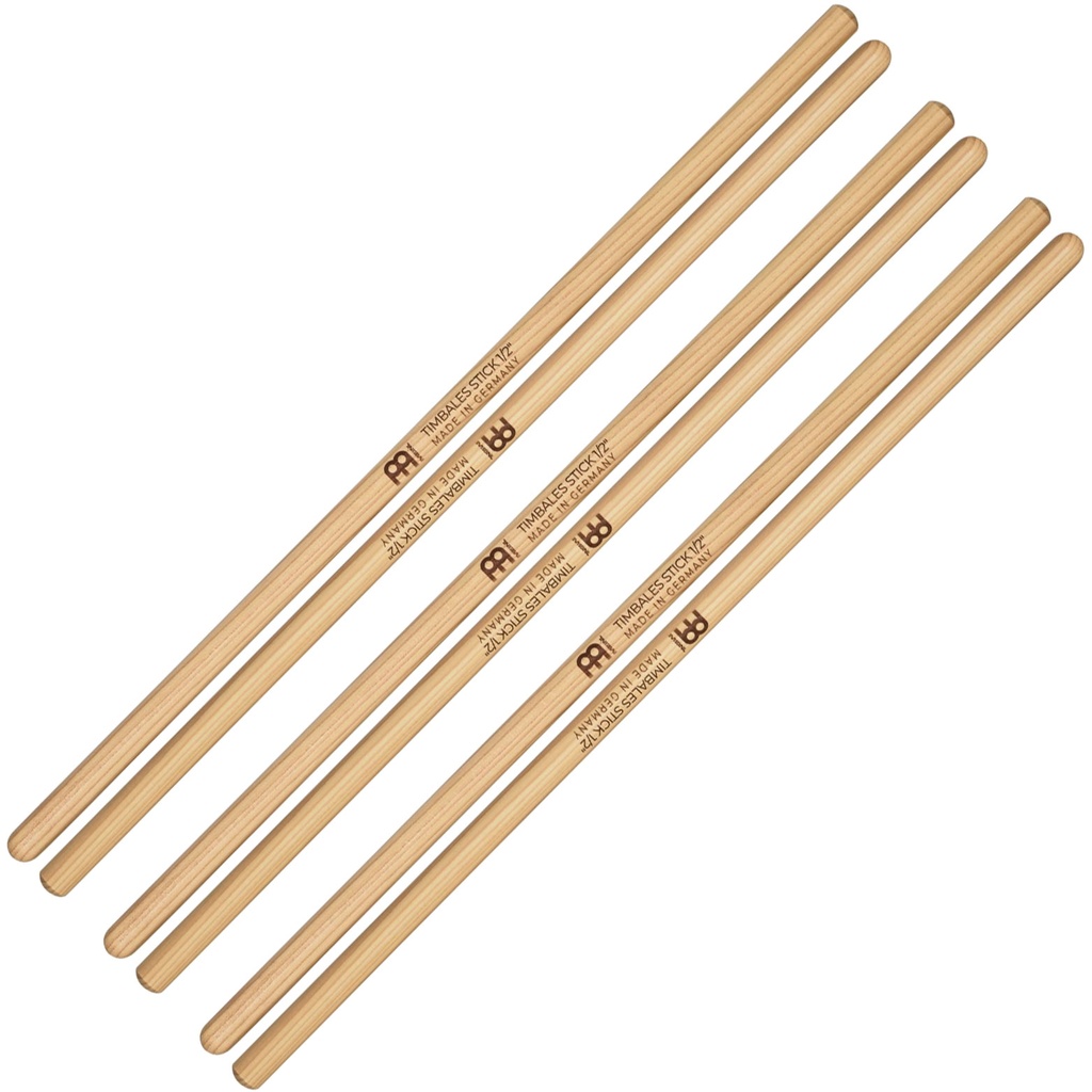 Meinl 1/2" Hickory Timbales Sticks (3 Pairs)