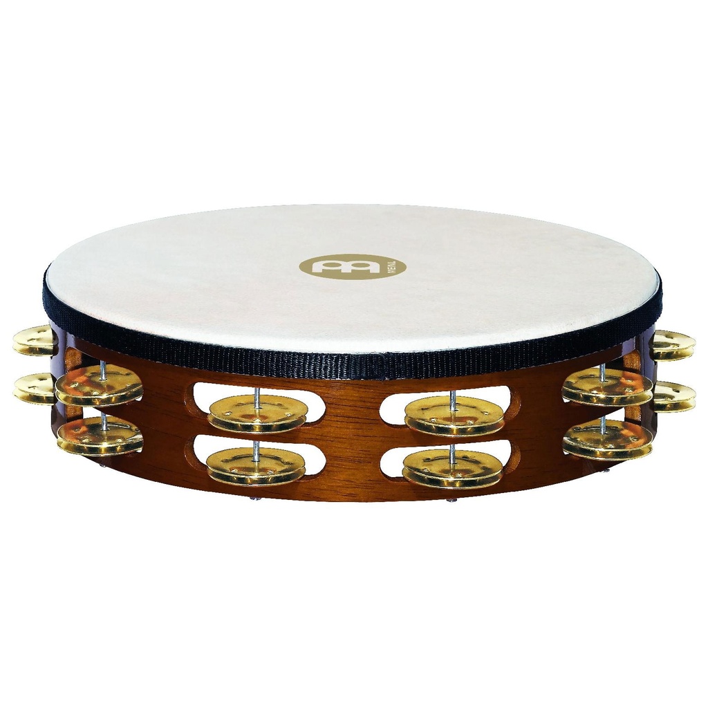 Meinl 2 Row Headed Wood Tambourine Brass