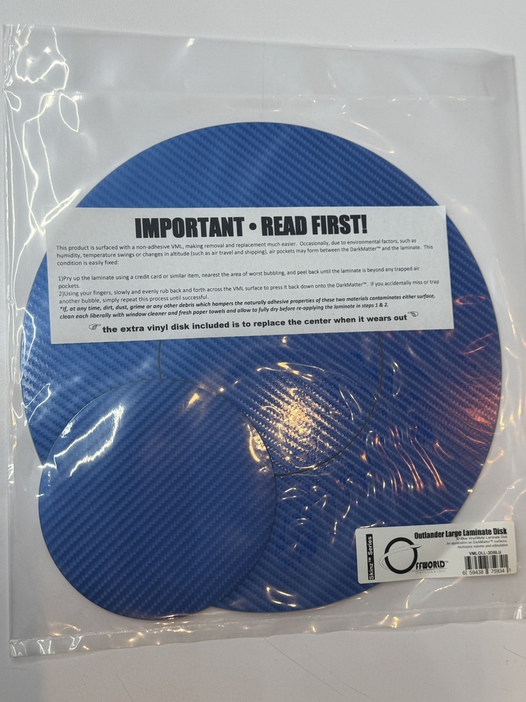 Offworld Percussion Drum Pad Laminate in 3D Blue (Laminate Only)