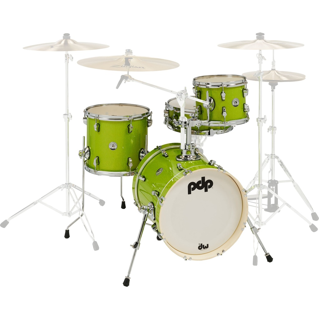 PDP New Yorker 4-piece Drum Set in Electric Green Sparkle