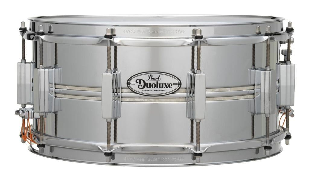 Pearl DuoLuxe Inlaid Chrome/Brass 14"x6.5" Snare - DUX1465BR405