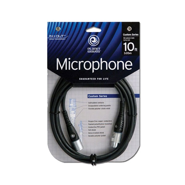 Planet Waves 10' Custom Series Microphone Cable