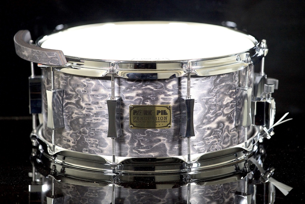 Pork Pie Percussion 6.5" x 14" 8-Ply Shadow Maple Snare Drum w/ Matching X-Click