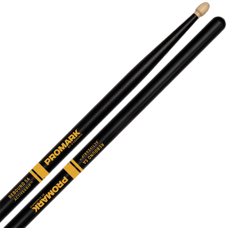 [R5AAG] Promark Rebound 5A ActiveGrip Drum Sticks with Acorn Tips