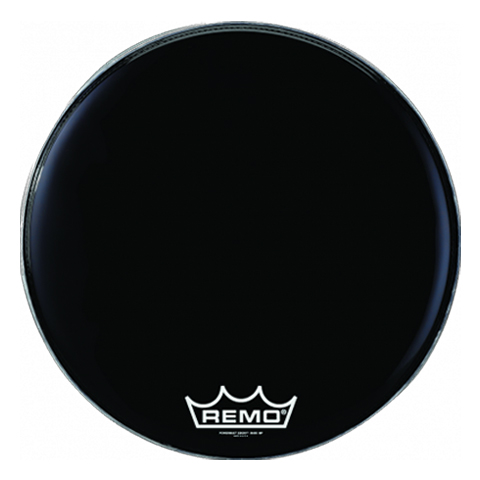 [PM-1414-MP-] Remo 14" Powermax Ebony Crimplock Marching Bass Drum Head