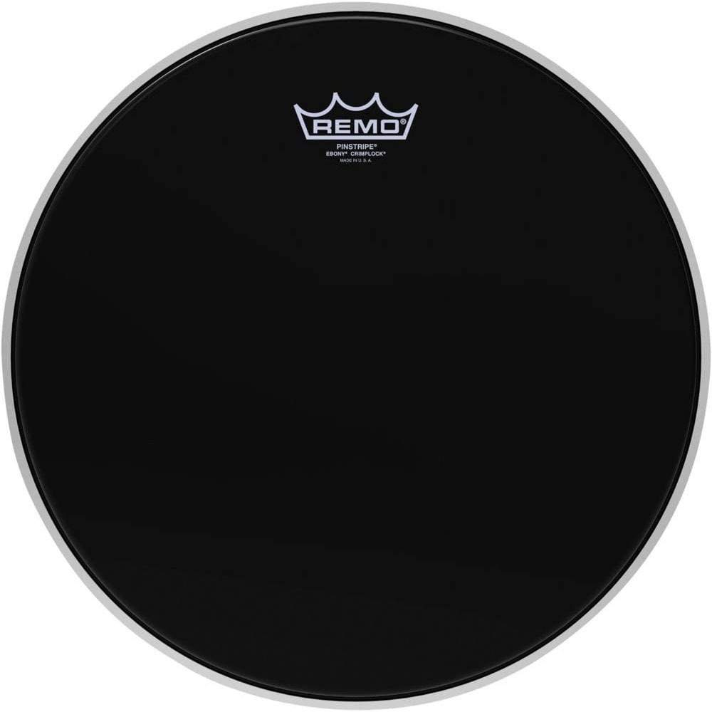 [PS-0414-MP-] Remo 14" Pinstripe Ebony Crimplock Marching Tenor Drum Head