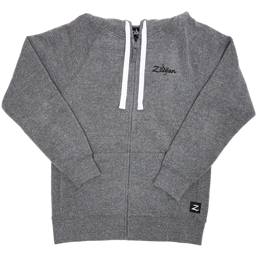Zildjian Gray Zip Up Logo Hoodie - X-Large