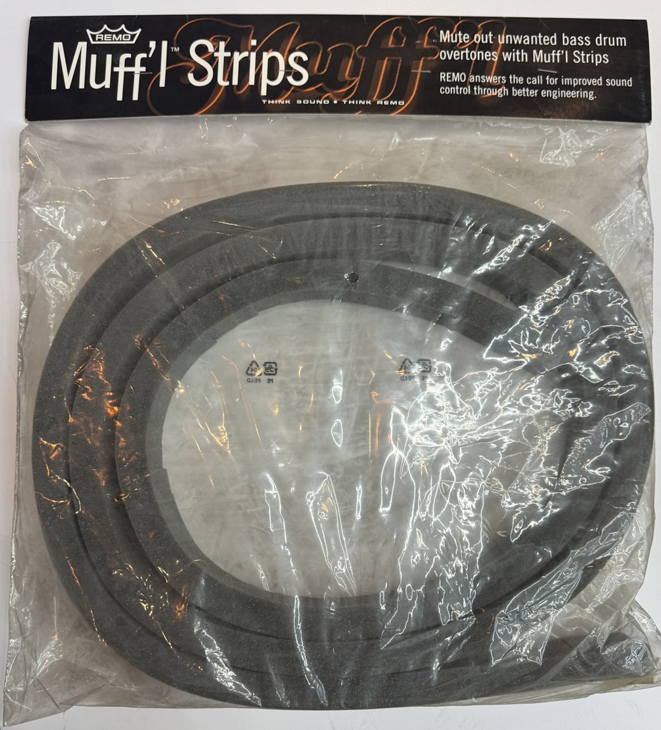REMO MF-0090-00 - One 9' Bass Drum Adhesive Backed Foam Muff'l Strip