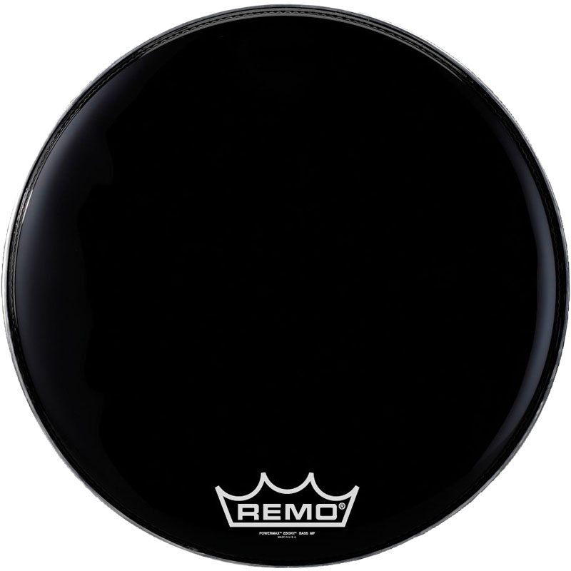 Remo 20" Powermax Ebony Crimplock Marching Bass Drum Head