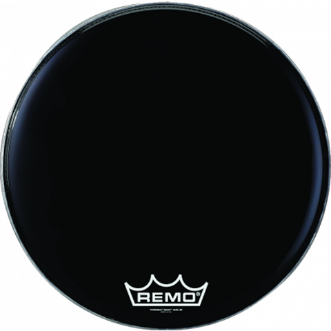 [PM-1422-MP-] Remo 22" Powermax Ebony Crimplock Marching Bass Drum Head