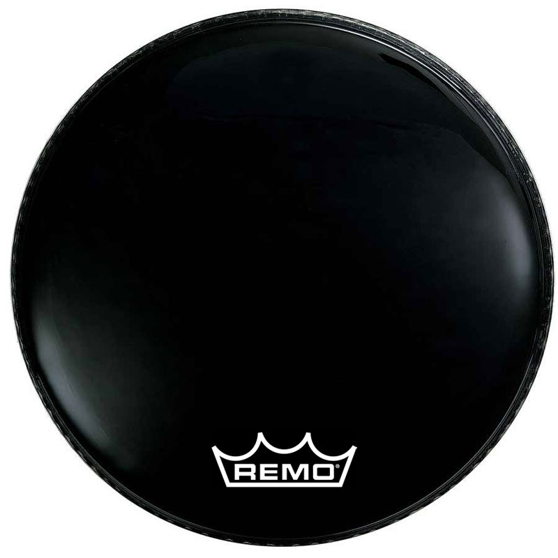 [PM-1424-MP-] Remo 24" Powermax Ebony Crimplock Marching Bass Drum Head