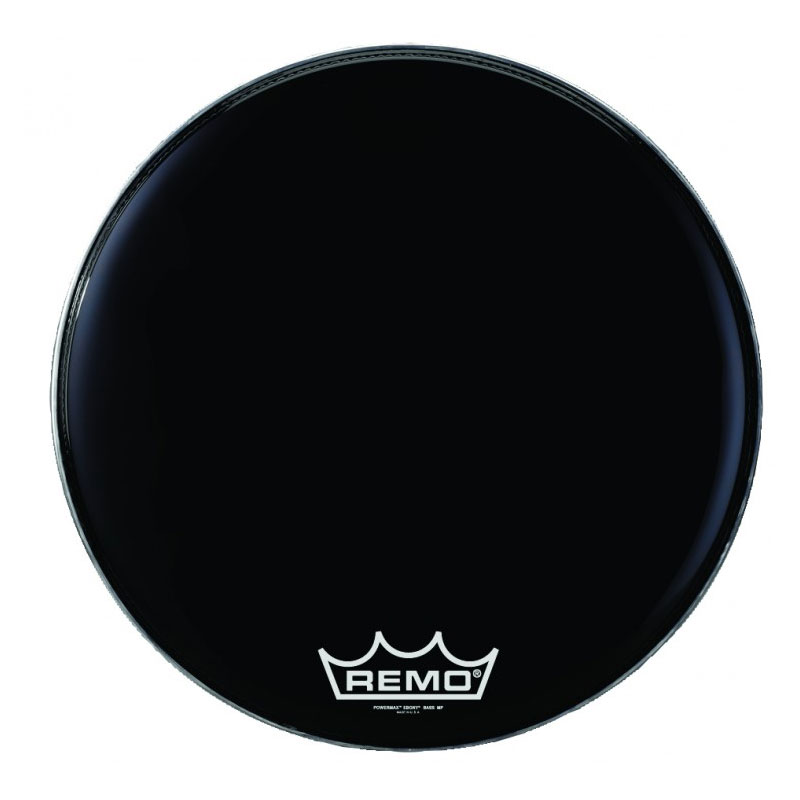 [PM-2422-MP-] Remo 22" Powermax 2 Ebony Crimplock Marching Bass Drum Head