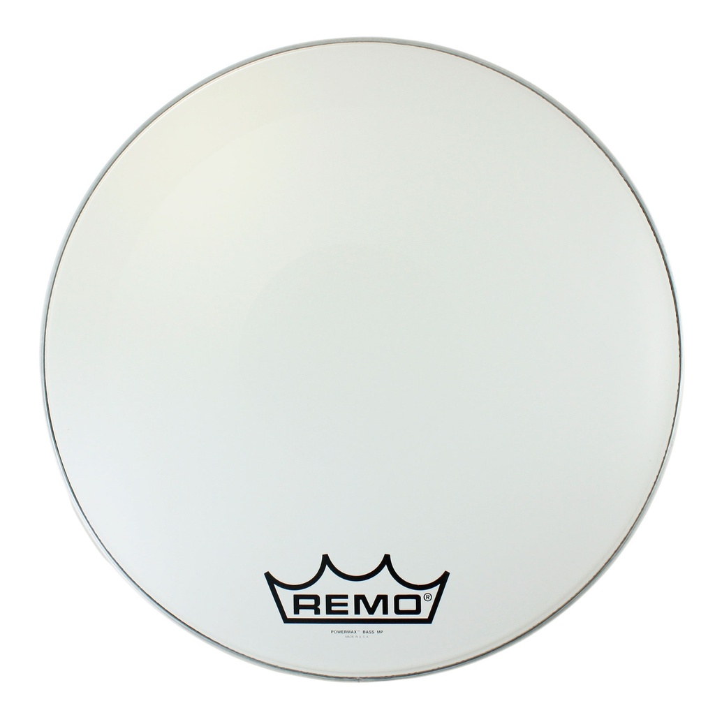 [PM-1020-MP-] Remo 20" Powermax Ultra White Crimplock Marching Bass Drum Head
