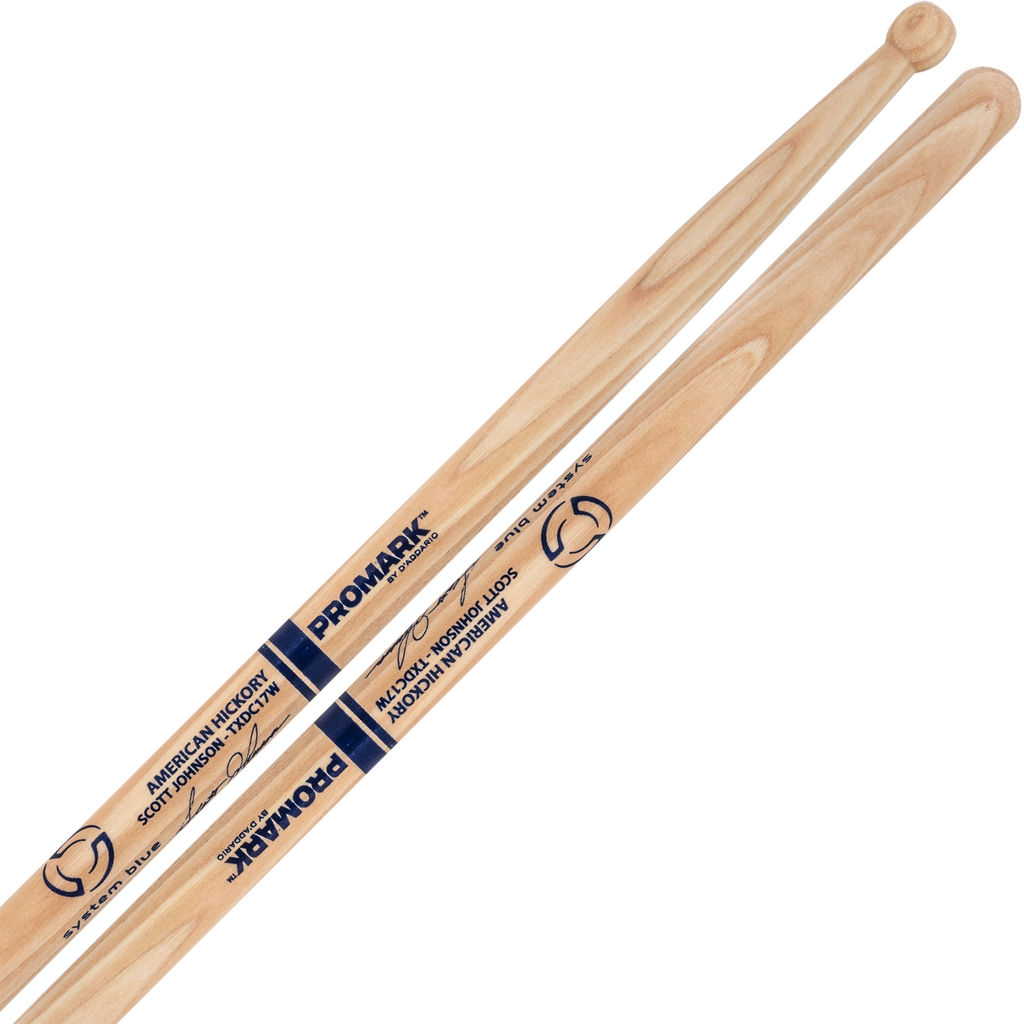 [Promark TXDC17W] Promark Scott Johnson Signature Marching Snare Sticks - Natural