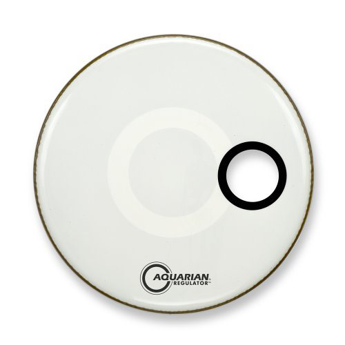 Aquarian 24" White Regulator Front Bass with Hole