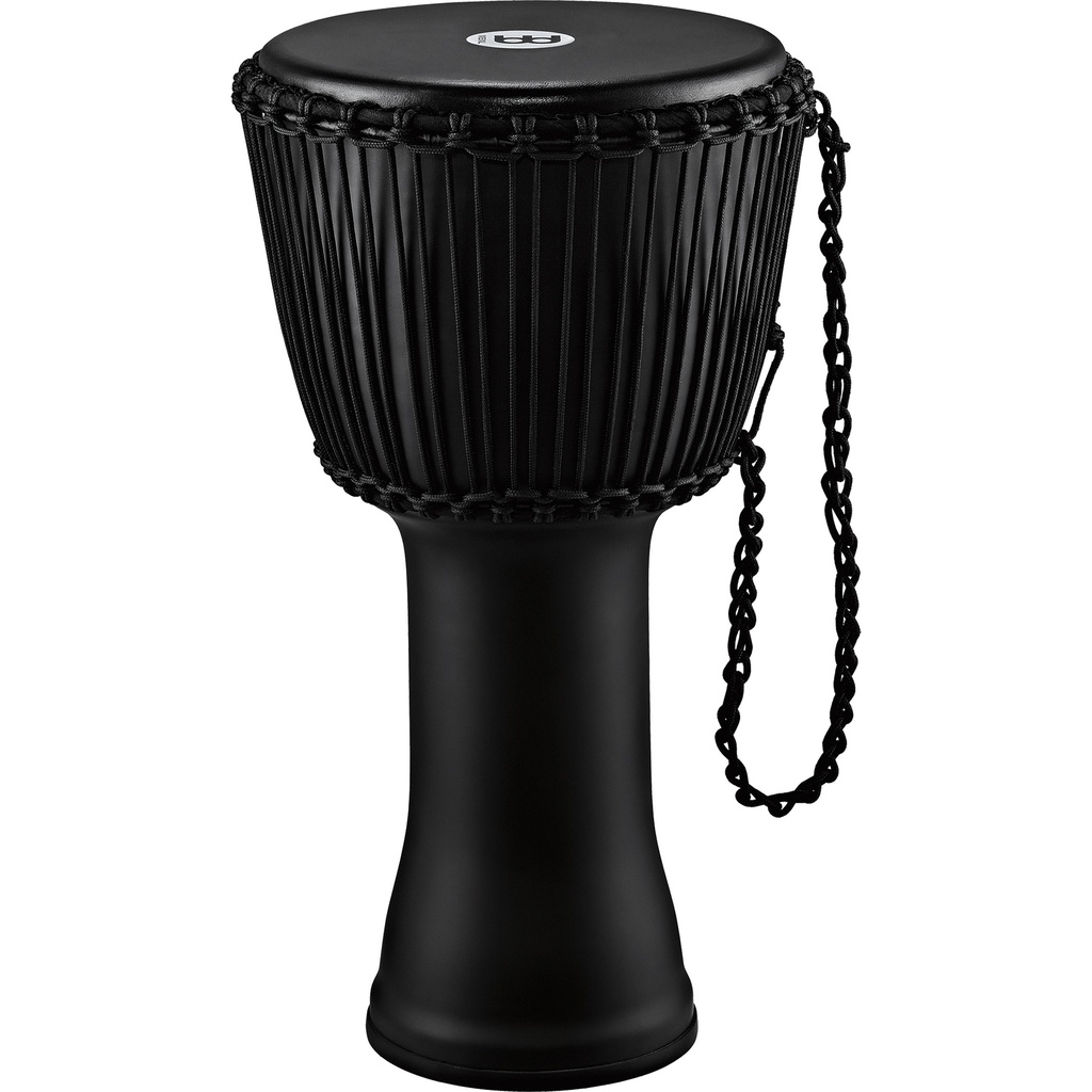 Meinl 12" Rope Tuned Travel Phantom Black Djembe w/ Goat Skin Head