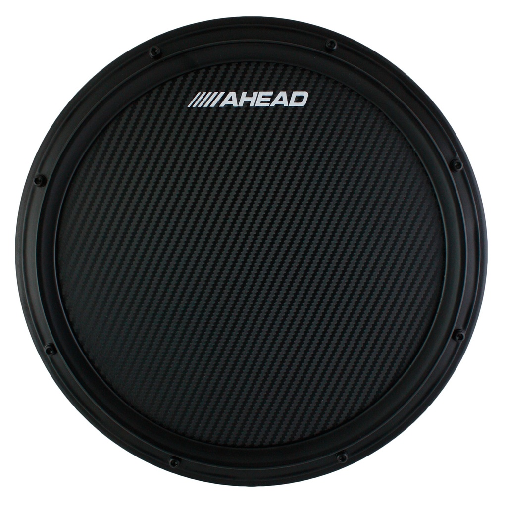 Ahead 14" Black S-Hoop Marching Practice Pad with Snare Sound