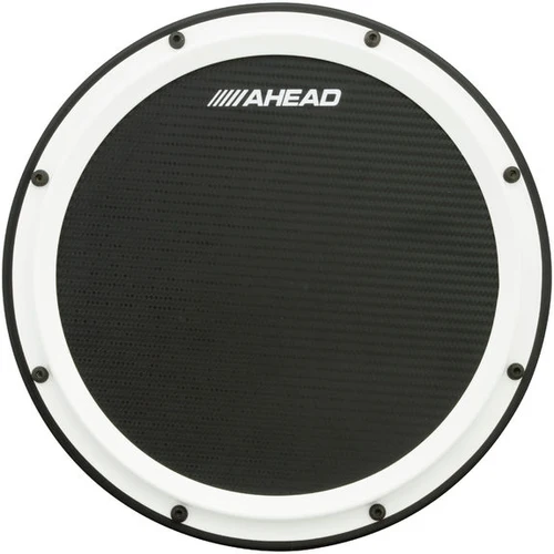 [AHSHP] Ahead 14" White/Black S-Hoop Marching Pad with Snare Sound (Black Carbon Fiber)