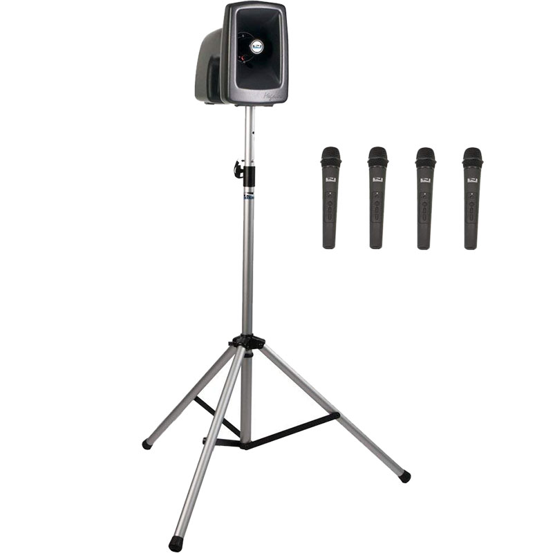 Anchor Audio MegaVox Basic Pack 4 (PA Stand & 4 Mics)