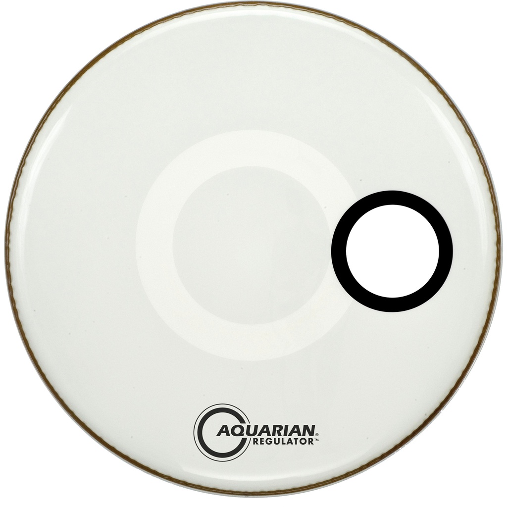 Aquarian 16" White Regulator Front Bass with Hole