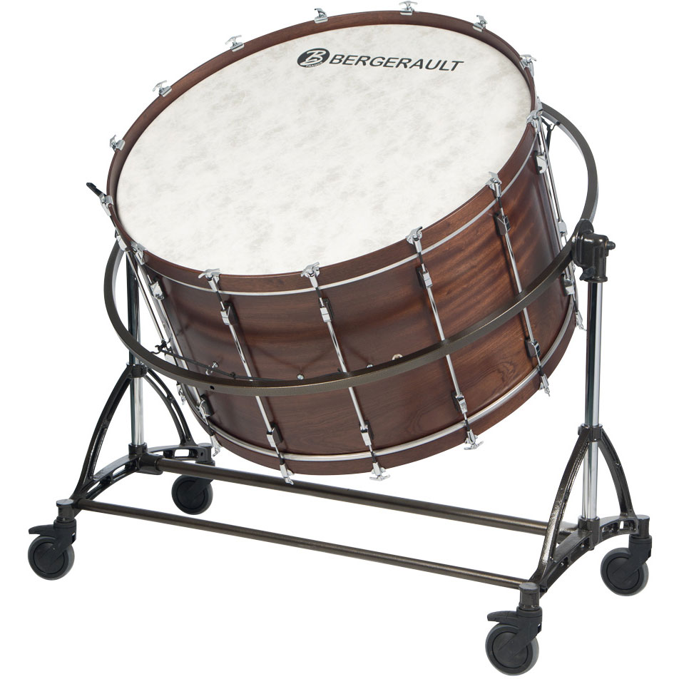 Bergerault 36" x 22" Symphonic Series Bass Drum w/ Suspension Stand