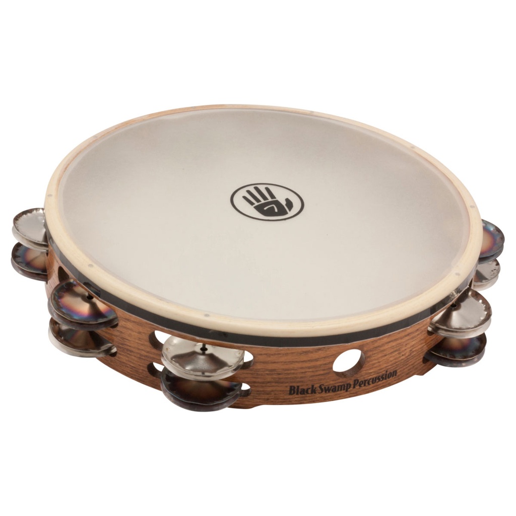 Black Swamp 10" SoundArt Dbl Row Chromium/Silver Tambourine Synthetic