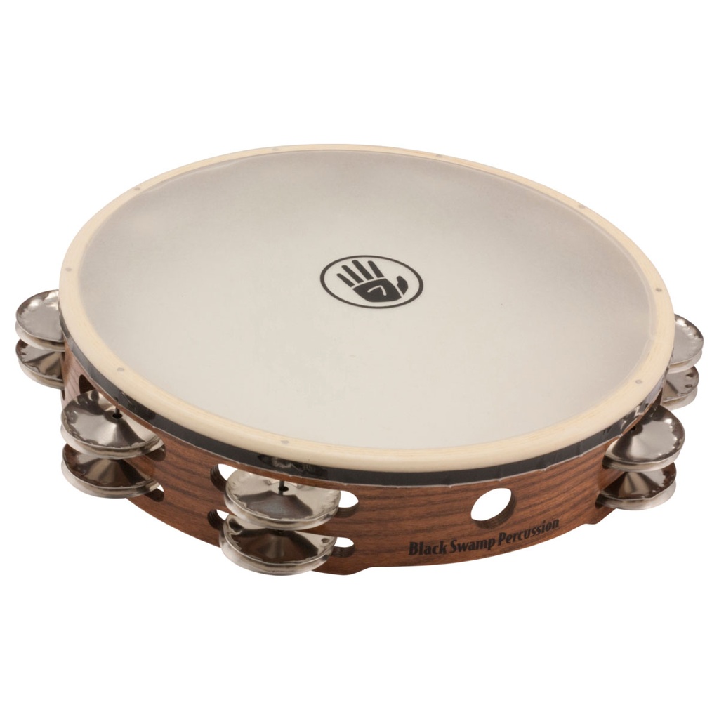 Black Swamp 10" SoundArt Double Row German Silver Tambourine Synthetic