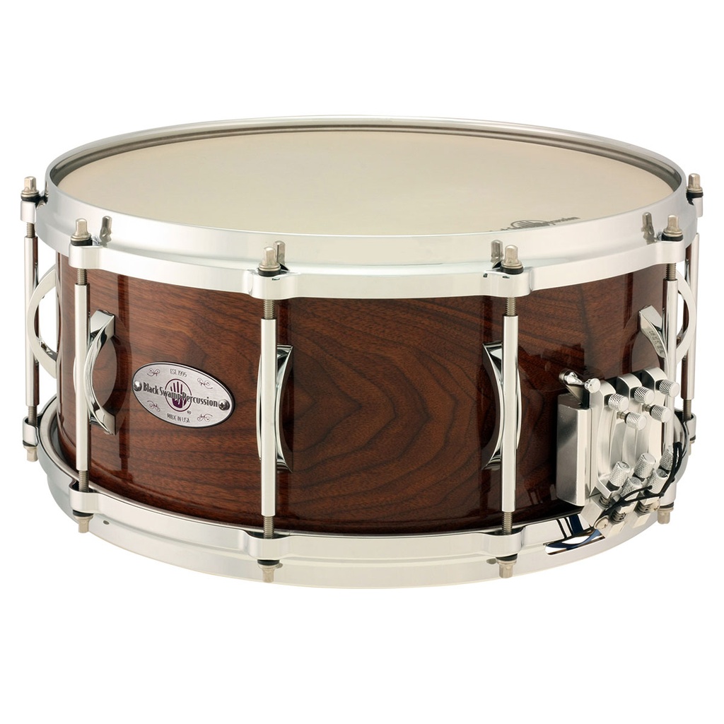 Black Swamp 6.5" x 14" Multisonic Unibody Solid Walnut Snare Drum