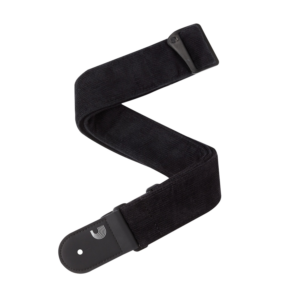 D'Addario Corduroy Woven Guitar Strap  Black