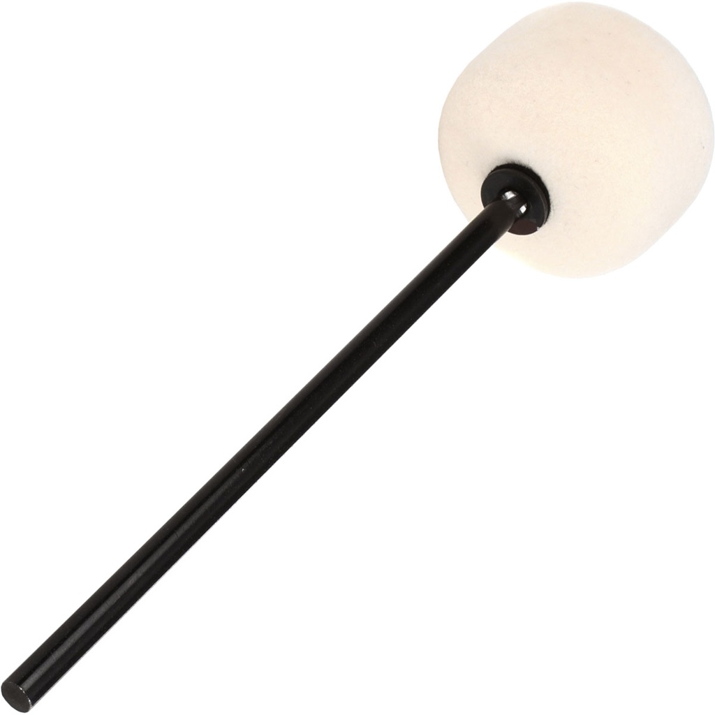Danmar White Felt Bass Drum Beater with Black Shaft