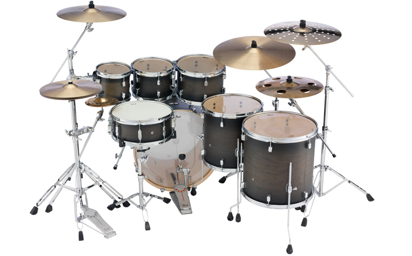Decade Maple 7-Piece Drum Set Shell Pack (22" Bass 8/10/12/14/16" Toms 14" Snare) in Satin Black Burst