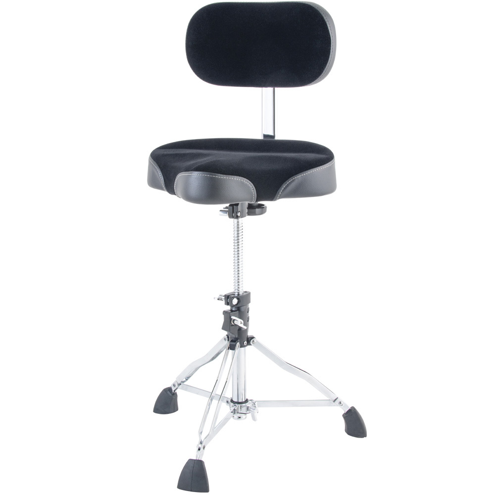 Dixon 1000 Double-Braced Moto Throne with Backrest 17" Black Cloth (PSN12MB)