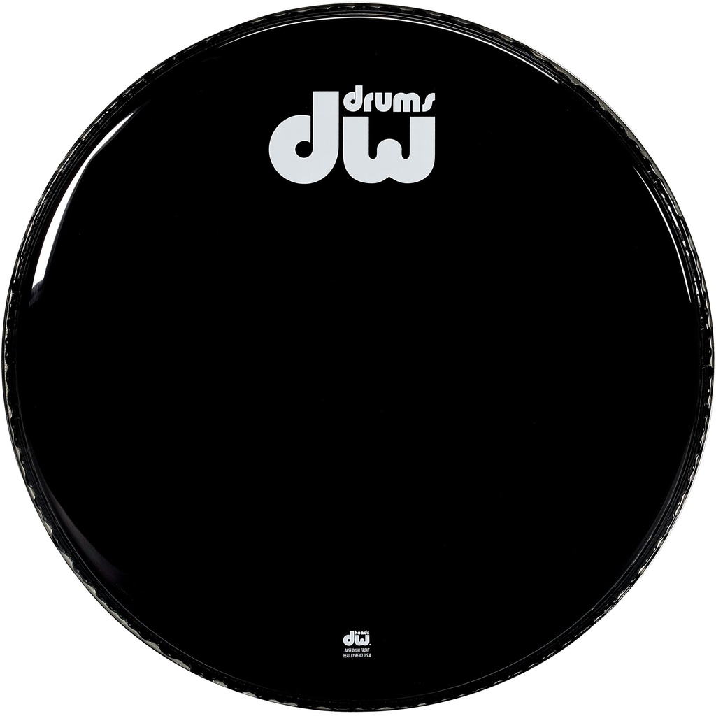DW 20" Gloss Black Non-Vented Bass Drum Head
