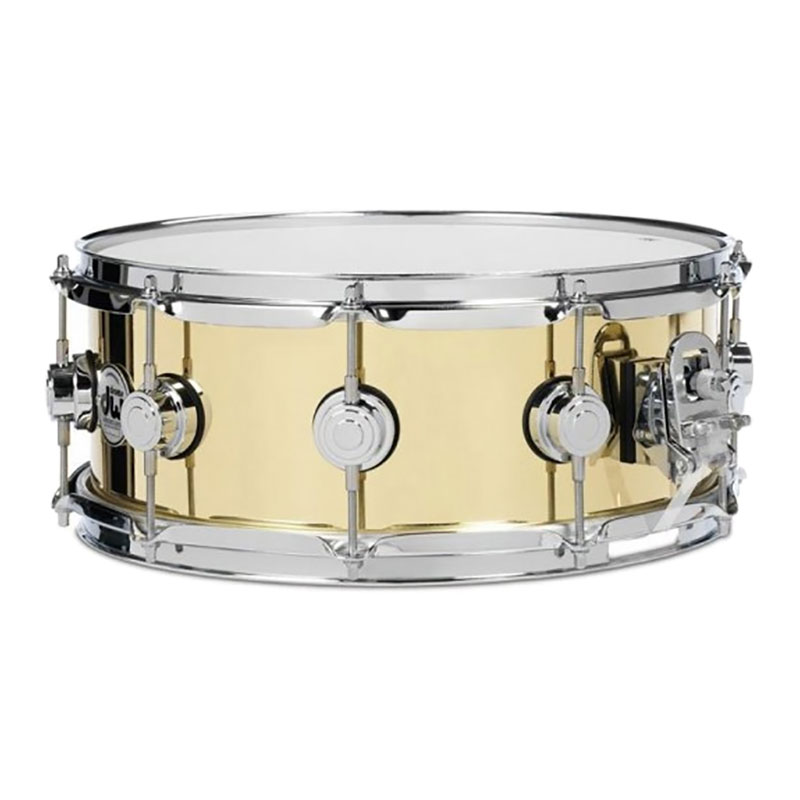 DW 4" x 14" Collector's Polished Bell Brass Snare w/ Chrome