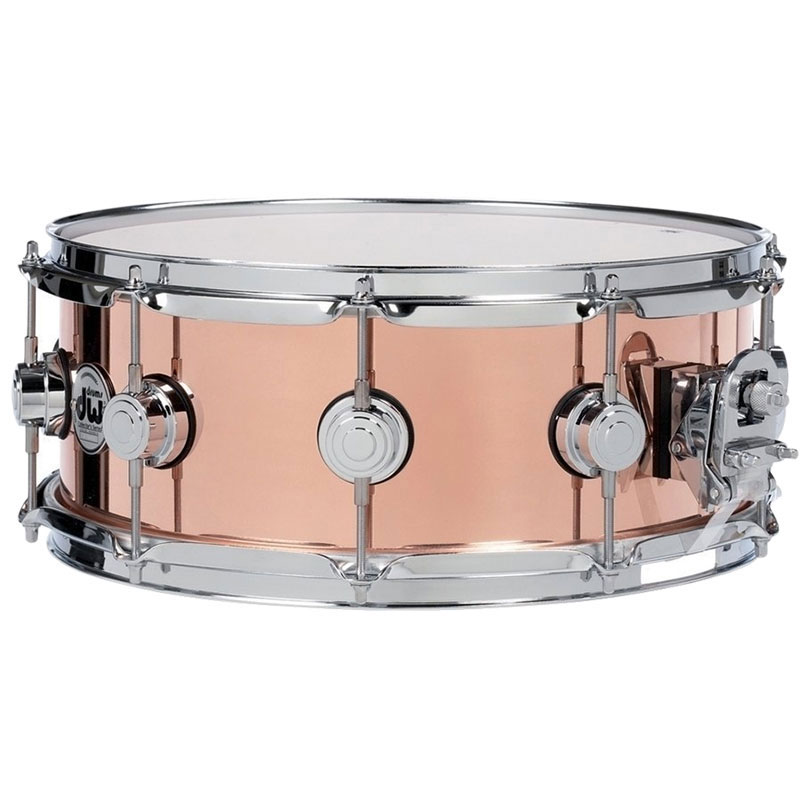 DW 6.5" x 14" Collector's Polished Copper Snare w/ Chrome