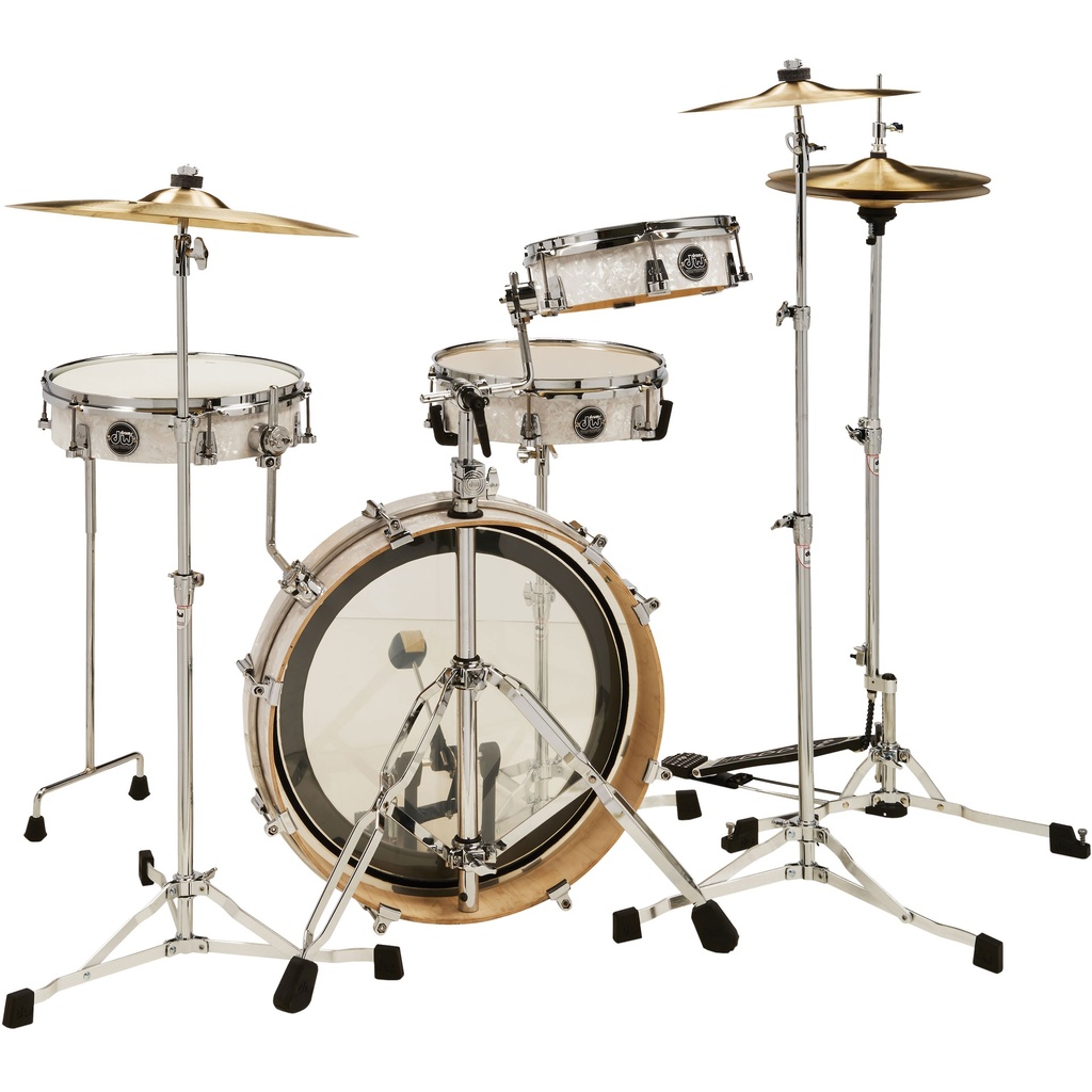 DW Performance 4-Piece LowPro Travel Drum Set (20B-10-13F-13S)
