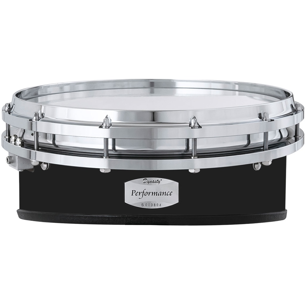 Dynasty 14" DFW Wedge Marching Snare w/ Chrome in Black