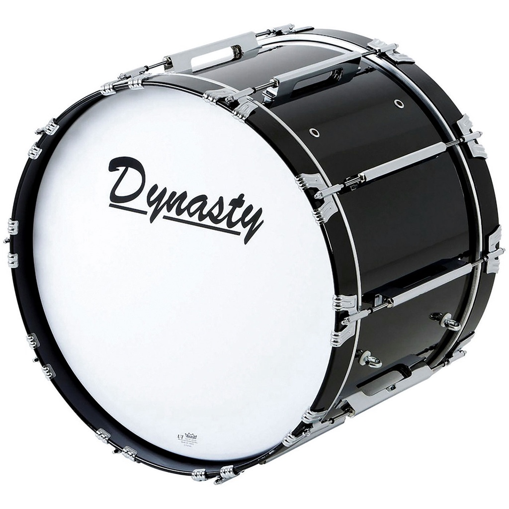 Dynasty 14" x 14" Marching Bass w/ Chrome in Black