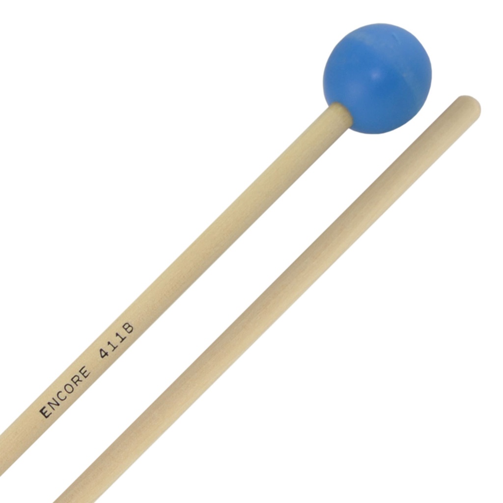 Encore Mallets Blue Hard Rubber Unwound Birch
