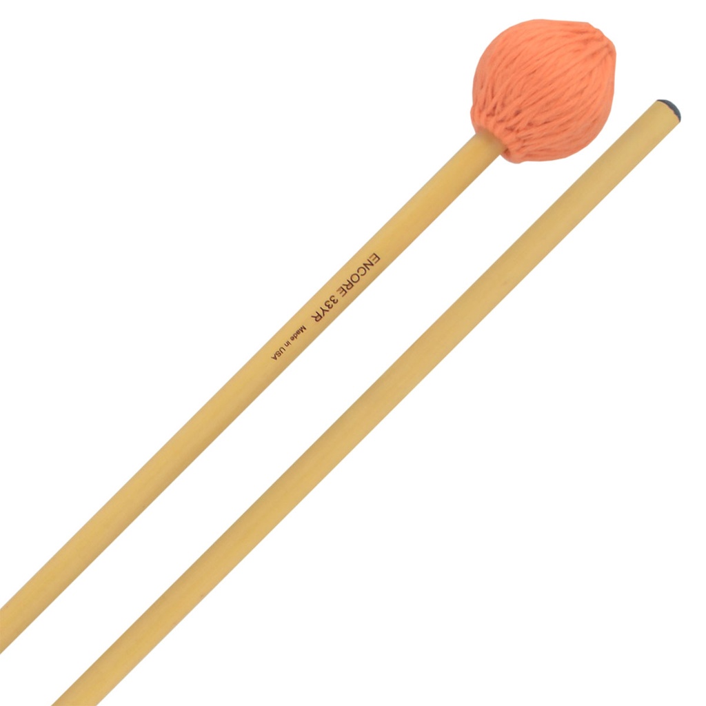 Encore Mallets Orange Medium Soft Yarn Marimba Rattan