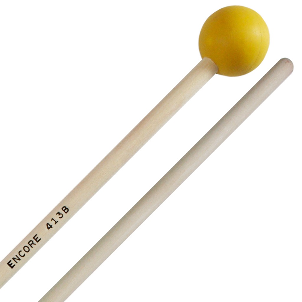 Encore Mallets Yellow Soft Rubber Unwound Birch
