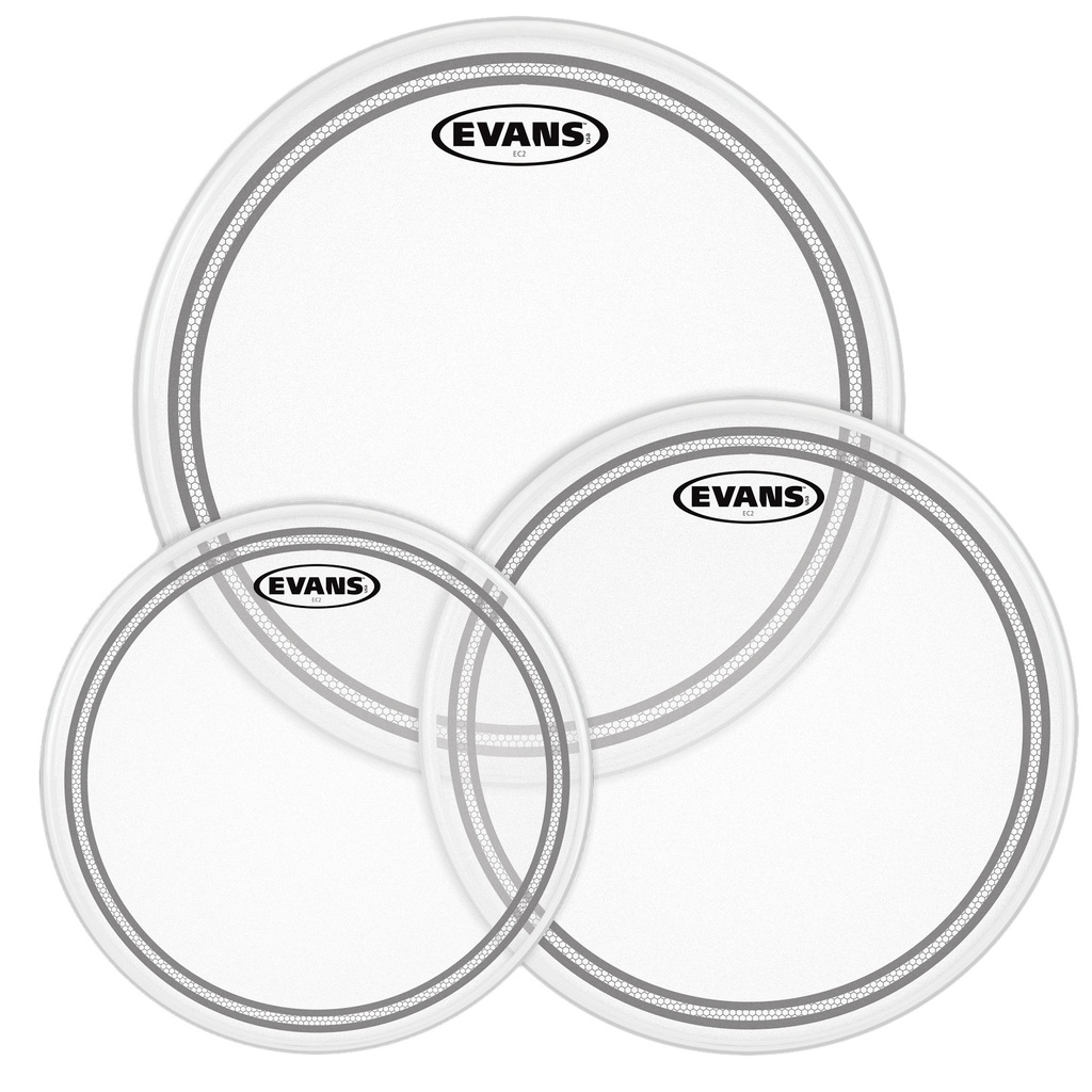 [ETP-EC2SCTD-F] Evans 10"/12"/14" EC2S Frosted Fusion Tom Head Pack