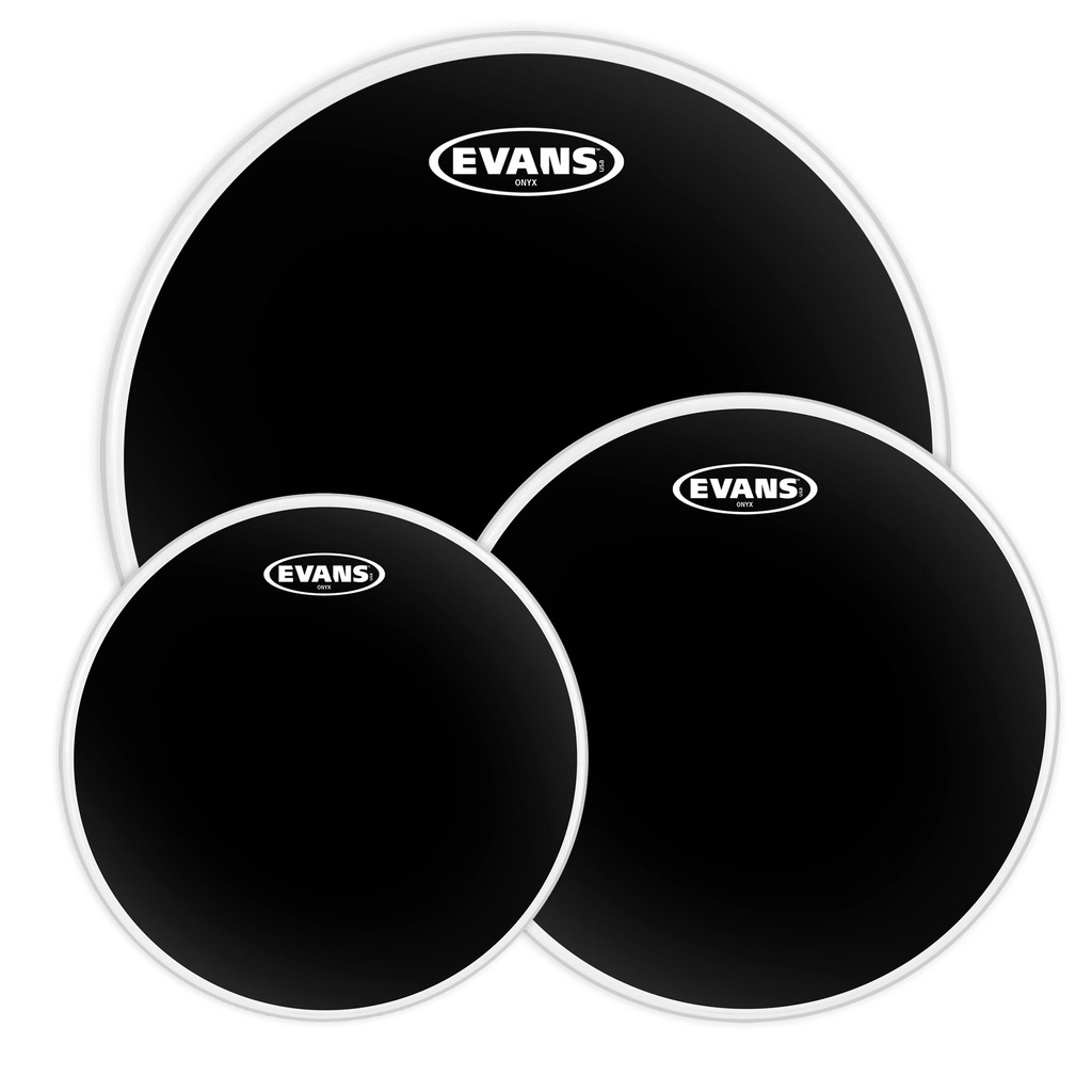 Evans 10"/12"/16" Onyx Rock Tom Head Pack