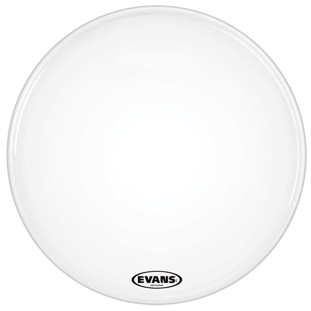 Evans 16" EQ3 Resonant Smooth White Bass Head without Port