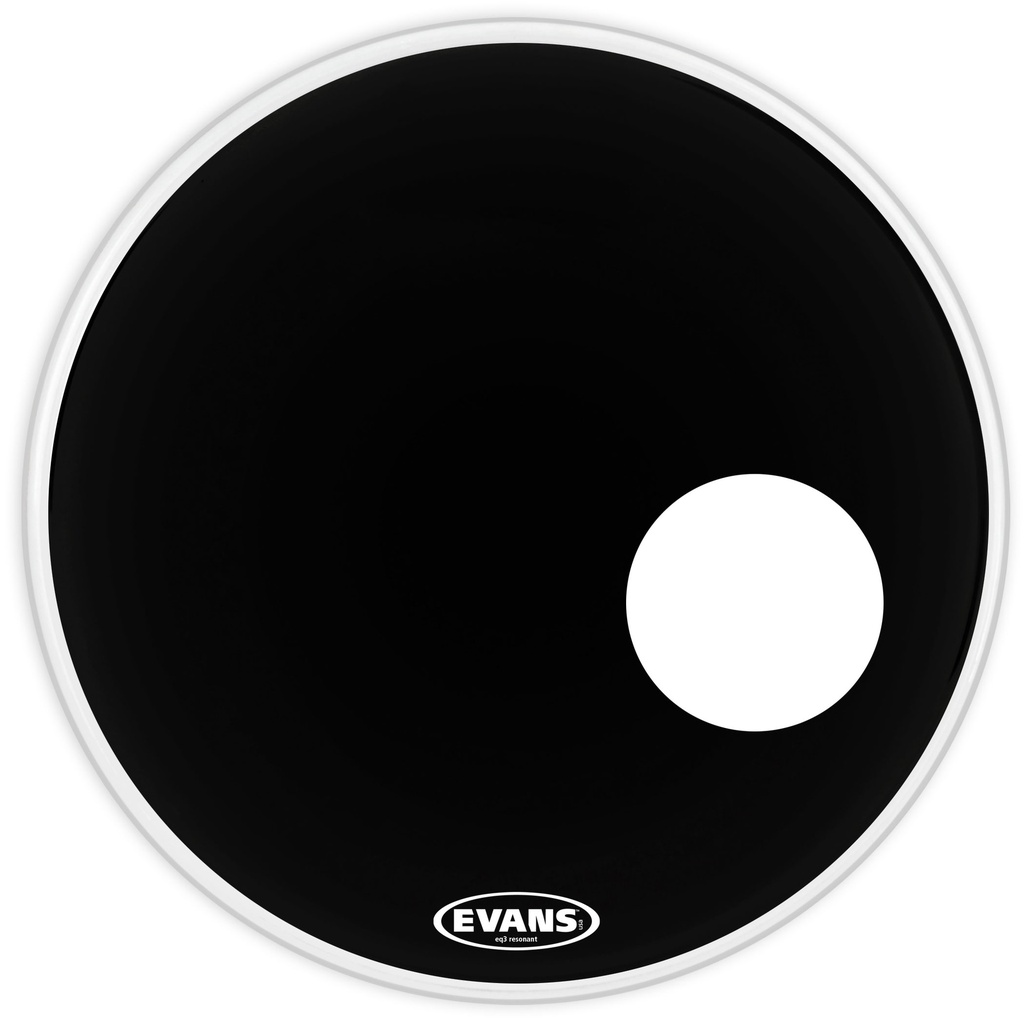 Evans 18" EQ3 Resonant Black Bass Head