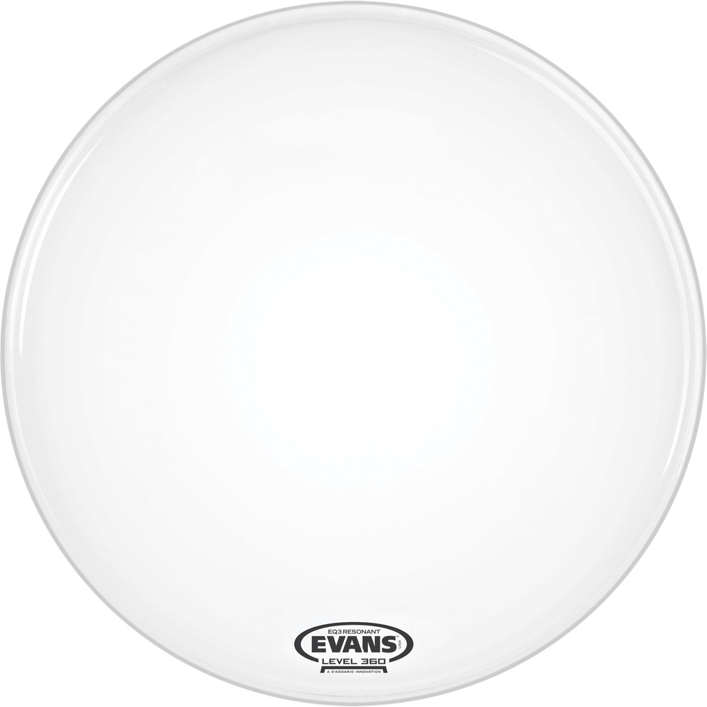 [BD18RGCW-NP] Evans 18" EQ3 Resonant Coated White Bass Head without Port